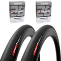 PNEU ROUTE 700 X 28 VITTORIA RUBINO V NOIR GRAPHENE 2.0 TS (28-622) 240g (PACK DE 2 PNEUS ET 2 CHAMBRES)
