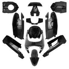 CARROSSERIE/CARENAGE SCOOT ADAPTABLE PEUGEOT 50 VIVACITY 3 2008> NOIR BRILLANT (KIT 10 PIECES) -P2R