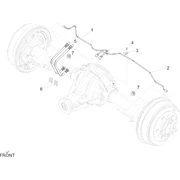 Rear brakes pipes