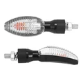 CLIGNOTANT UNIVERSEL REPLAY SQUALE A AMPOULE BAU9S TRANSPARENT/NOIR BASE COURTE  (L 90mm / H 30mm / L 25mm) (HOMOLOGUE CE) (PAIRE)