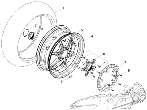 Roue arrière