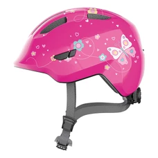 CASQUE VELO ENFANT ABUS SMILEY 3.0 BUTTERFLY ROSE TAILLE 50-55cm AVEC MOLETTE (VENDU SUR CARTE)