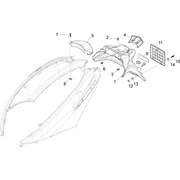 Couvercle arrière - Pare-boue