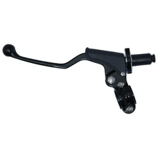 POIGNEE/LEVIER D'EMBRAYAGE MOTO OFF ROAD AVOC UNIVERSEL ALU CNC GAUCHE NOIR AVEC CACHE POUSSIERE (QUALITE PREMIUM)