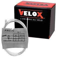 CABLE DE FREIN CYCLO VELOX G.1 POUR MBK  BOULE 6x10mm  DIAM 18/10  Lg 2,25M  (14 FILS)  (BOITE DE 10)