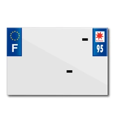 BANDE PLAQUE MOTO 210x145 POUR PVC AVEC RAISON SOCIALE DEP. 95/EURO (VENDU A L'UNITE)