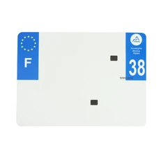 BANDE PLAQUE REMORQUE 275x200 POUR PVC VIERGE DEP. 38 avec EURO (VENDU A L'UNITE)