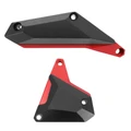 PROTECTION/COUVRE CARTER PARTIEL MOTO POUR YAMAHA 700 MT-07 2014>2018 ALU CNC ANODISE NOIR/ROUGE (PAIRE)  -AVOC-