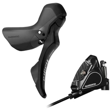 FREIN A DISQUE ROUTE HYDRAULIQUE SHIMANO TIAGRA ARRIERE 11V. R7020 DOUBLE NOIR (LEVIER/MANETTE AVEC ETRIER AILETTE REFROIDISSEMENT BR-RS405+DURITE ASSEMBLE 1700mm)