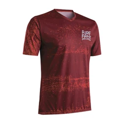MAILLOT GIST VTT/MTB HOMME DIRT RIDE FAST MANCHES COURTE ROUGE M -5364
