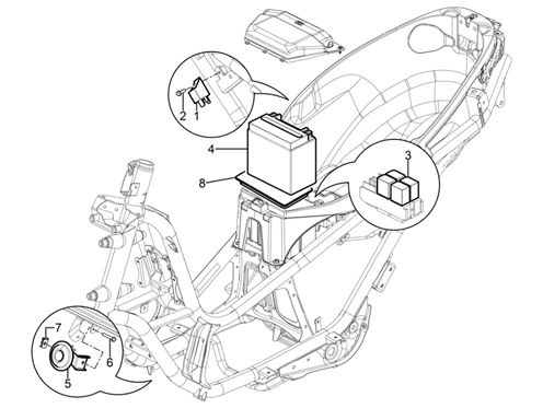Relais - Batterie - Avertisseur sonore