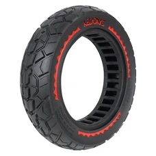 PNEU TROTTINETTE PLEIN CROSS 10 X 2.50/B44 NOIR LISERET ROUGE ULTRALEGER (LARGEUR INTERIEUR 46mm)