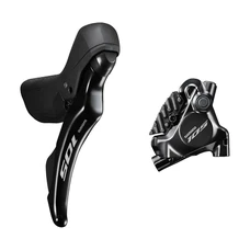 FREIN A DISQUE ROUTE HYDRAULIQUE SHIMANO 105 ARRIERE R7120 12V. NOIR (LEVIER/MANETTE AVEC ETRIER BR-R7170+DURITE ASSEMBLE 1450mm) (MONTAGE ATELIER)