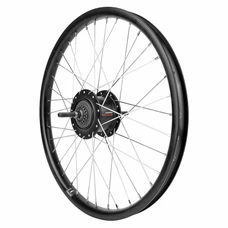 ROUE VTT / CARGO / VAE / E-BIKE / LONGTAIL 20" ER20 ARRIERE NOIR DOUBLE PAROI MOYEU NEXUS 7V FREIN TAMBOUR 36 RAYONS INOX (J.40625)