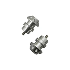 DIABOLO MOTO M6 ALU CNC TETE FRAISEE ARGENT (PAIRE)  -AVOC-
