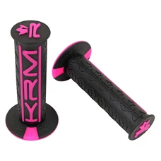 REVETEMENT POIGNEE KRM PRO RIDE SCOOT/50 A BOITE NOIR/ROSE - CLOSED END (PAIRE)
