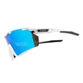 LUNETTES VELO ADULTE GIST NOVA MONTURE BLANCHE VERRE BLEU POLYCARBONATE (PROTECTION 100% CONTRE UVA, UVB, UVC ET LUMIERE BLEUE) COMPATIBLE CLIP VERRES CORRECTEURS REF 225388