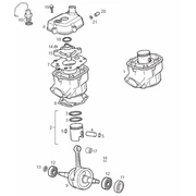 Arbre moteur - Cylindre - Piston