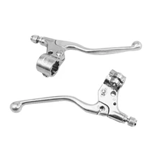 LEVERS KIT FOR MOPED - ALU POLISHED LONG M90 (PAIR) -SELECTION P2R
