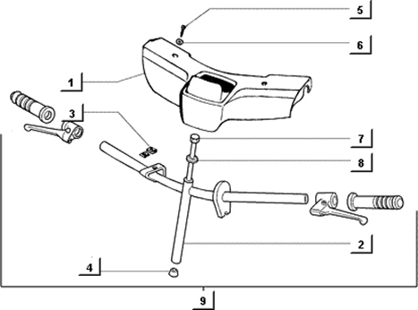 Guidon complet - cache guidon