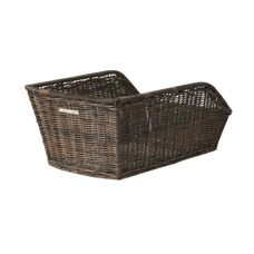 REAR BASKET - BASIL CENTO RATTAN - PLASTIC OSIER STYLE-BLACK (43x32x25cm) (WITH BRACKET)