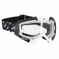 MASQUE/LUNETTES CROSS ADX MX BLANC/NOIR ECRAN TRANSPARENT ANTI-RAYURES (HOMOLOGUE EN1938) (+ LIVRE AVEC ECRAN MIROIR)