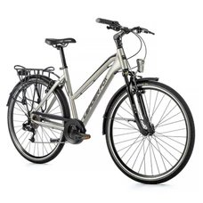 URBAN BIKE 28" LEADER FOX FERRARA 2023 "For Lady" Silver - 8 Speed - 16,5" Aluminium frame (Rider's size 160 > 168 cm)