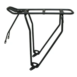 PORTE BAGAGE VELO ARRIERE A TRINGLES NEWTON ALU NOIR 26" COMPATIBLE SYSTEME MIK GAMME BASIL -poids maxi 25kgs -ADAPTABLE EN 28" AVEC REFERENCE 222178