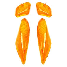 CABOCHON CLIGNOTANT SCOOT ADAPTABLE MBK 50 BOOSTER NG 1995>1998/YAMAHA 50 BWS NG 1995>1998 AV+AR ORANGE (x4) -REPLAY