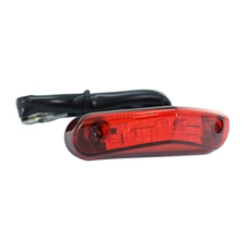FEU ARRIERE 50 A BOITE/MOTO TRIANGLE ROUGE A LEDS (6 LEDS ROUGES) (HOMOLOGUE CE) -REPLAY
