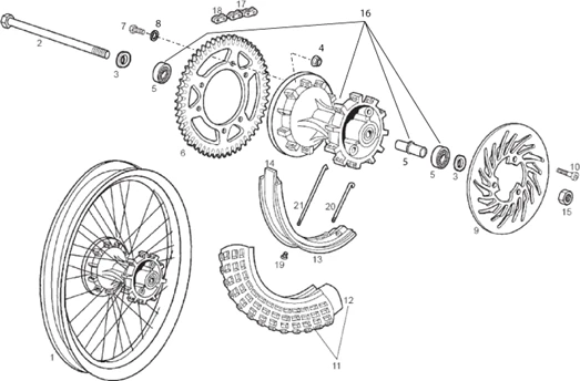 Roue arrière