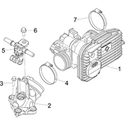 Corps papillon - Injecteur - Raccord d'admission