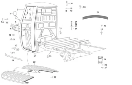 Composants de la cabine