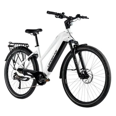 VELO ELECTRIQUE/VAE CITY 29 LEADER FOX SANDY 2024 FEMME BLANC BRILLANT 9V MOTEUR ROUE AR BAFANG 36V 45Nm BATTERIE 20Ah (16,5'' - H43cm - TAILLE S - POUR ADULTE DE 158cm à 168cm)