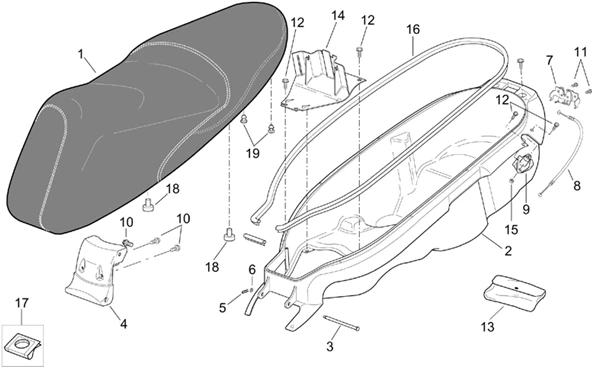 Selle et compart.p-casque