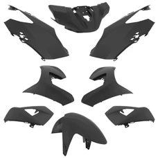 CARROSSERIE/CARENAGE SCOOT ADAPTABLE PEUGEOT 50 SPEEDFIGHT 4 NOIR MAT (KIT 8 PIECES)  -P2R-
