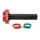 POIGNEE DE GAZ MOTO ON ROAD DOMINO COMPETITION XM2 TIRAGE RAPIDE ALU ROUGE (DOUBLE CABLES)