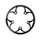 CHAINRING FOR ROAD BIKE- 5 Arms- 51T.Ø 110 -OUTER- ALUMINIUM BLACK- 7075 TA ZEPHYR (SHIMANO TYPE) 9/10Speed.