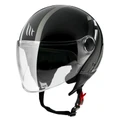 CASQUE JET MT STREET SCOPE D2 NOIR/GRIS BRILLANT    XS (ECE 22.06)