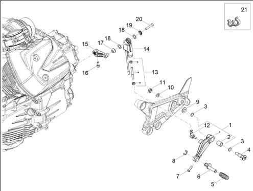 Sélecteurs internes de la boîte de vitesses