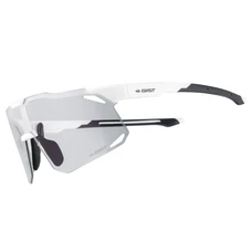 LUNETTES VELO ADULTE GIST ECLIPSE MONTURE BLANC VERRE PHOTOCROMIC QUI S'ADAPTENT AUTOMATIQUEMENT A LA LUMINOSITE PROTECTION 100% UV - (VERRE CAT 1-3)