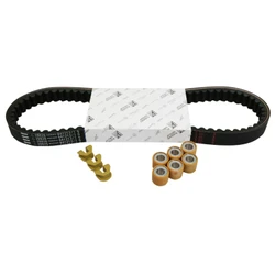 KIT TRANSMISSION (COURROIE, GALETS, GUIDES) ORIGINE PIAGGIO 125 X8, X9, X7, VESPA GTS, X-EVO, MP3, HEXAGON GTX/GILERA 125 RUNNER, NEXUS/APRILIA 125 ATLANTIC, SR-MAX -1R000433