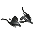 SHIFTERS SET FOR MTB - P2R 3x8 SPEED- -BLACK- -ALUMINIUM- AZERA  (FOR V-BRAKE) COMPATIBLE SHIMANO (PAIR)