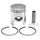 PISTON SCOOT ADAPTABLE MBK 50 BOOSTER 1990>1998, STUNT/YAMAHA 50 BWS 1990>1998, SLIDER (CALOTTE BOMBEE - DIAM 40 - 2 SEGMENTS 1,2mm) -P2R PISTON GRAPHITE