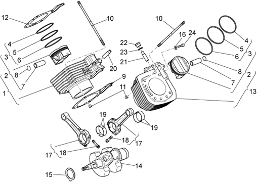 Arbre moteur - Cylindre