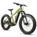 VELO ELECTRIQUE/VAE VTT FAT BIKE 26 LEADER FOX BRAGA VERT OLIVE 9V MOTEUR CENTRAL BAFANG M510 36V 95Nm BATTERIE 23,2Ah (20'' - H50,8cm - TAILLE L - POUR ADULTE DE 178cm à 185cm)