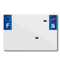 BANDE PLAQUE MOTO 210x145 POUR PVC AVEC RAISON SOCIALE DEP. 26/EURO (VENDU A L'UNITE)