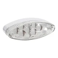 TAIL LIGHT UNIVERSAL REPLAY -WITH LEDS- OVAL SHAPED TRANSPARENT - 2 FUNCTIONS:PARKING LIGHT + STOP LAMP (9 LEDS -RED) **