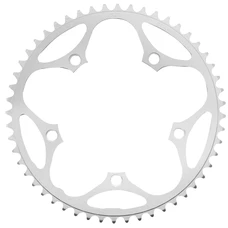 CHANRING FOR ROAD BIKE-5 arms- 52T. Ø130 -OUTER- DURAL SILVER STRONGLIGHT (SHIMANO TYPE 8/9 Speed)