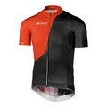 MAILLOT DT SWISS HOMME JERSEY MANCHES COURTES ZIP TOTAL 3 POCHE NOIR / ROUGE L (OFFRE SPECIALE)